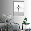 Wall Art - Surf Girl Black White - Canvas Prints-Poster Prints