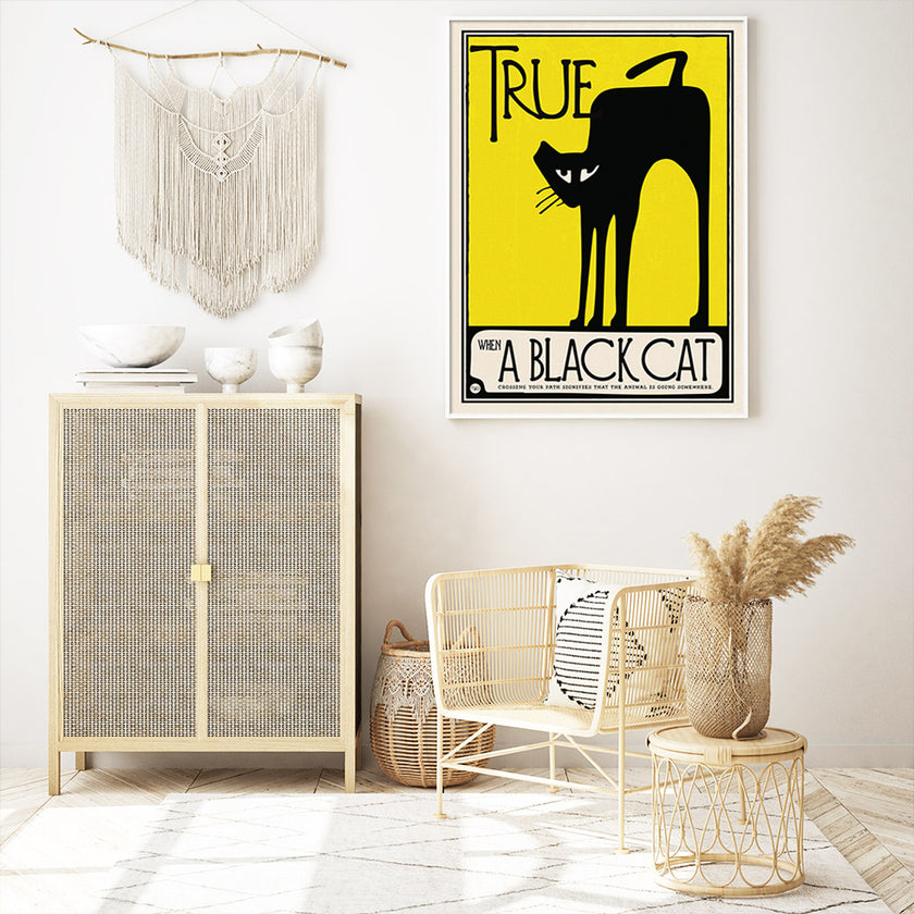 Wall Art - Black Cat - Canvas Prints-Poster Prints