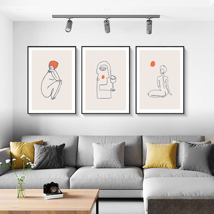 Wall Art  - Line Art Figures 3 sets - Poster Prints -Canvas Prints