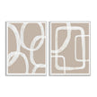 Wall art - Abstract White Lines 2 sets - Canvas Prints- Poster Prints