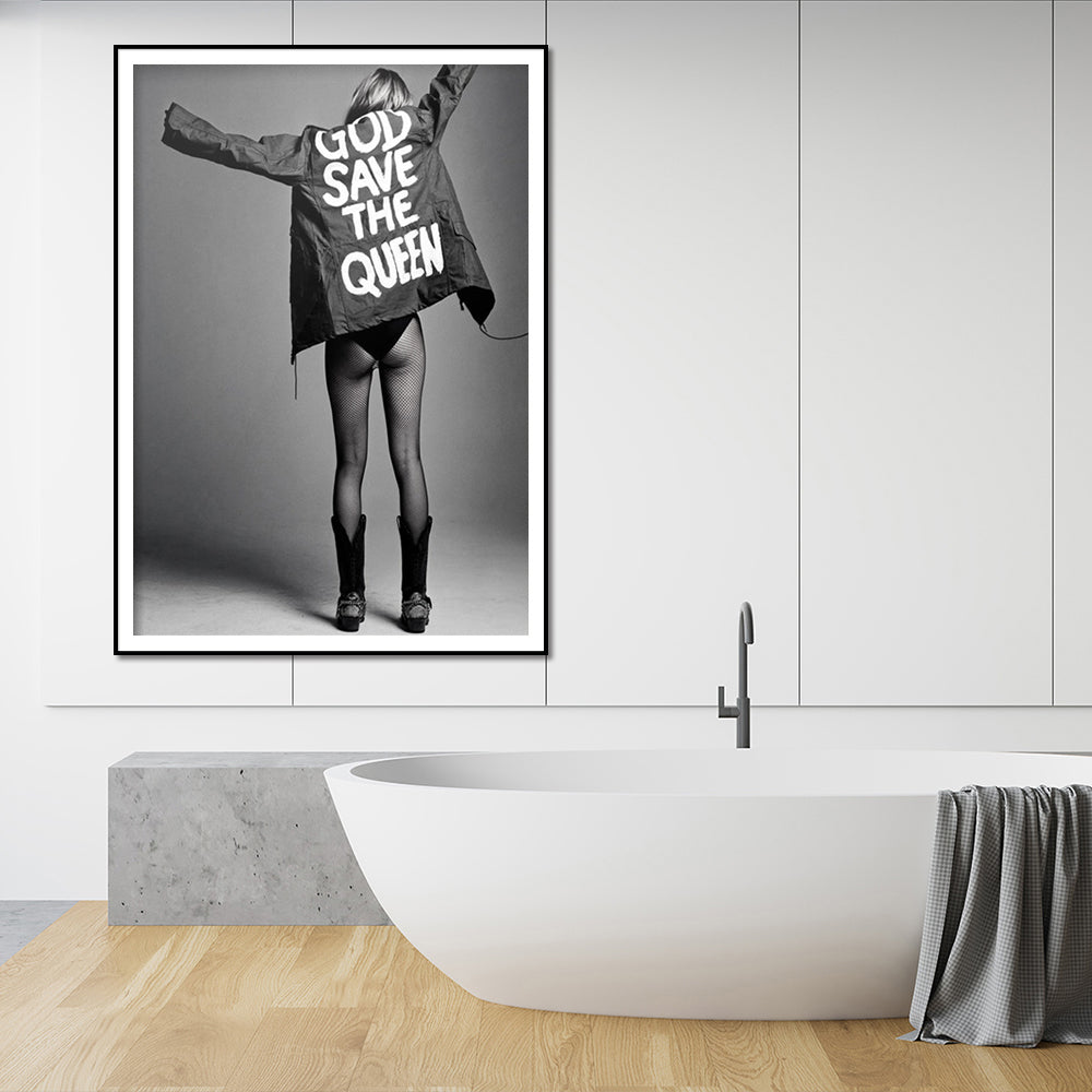 Wall Art - Kate Moss God Save the Queen - Canvas Prints-Poster Prints