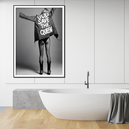 Wall Art - Kate Moss God Save the Queen - Canvas Prints-Poster Prints