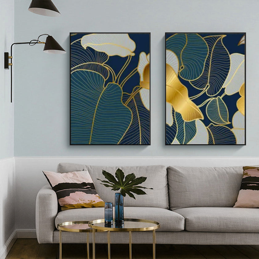 Wall art - Abstract Monstera (2 sets)- Canvas Prints- Poster Prints