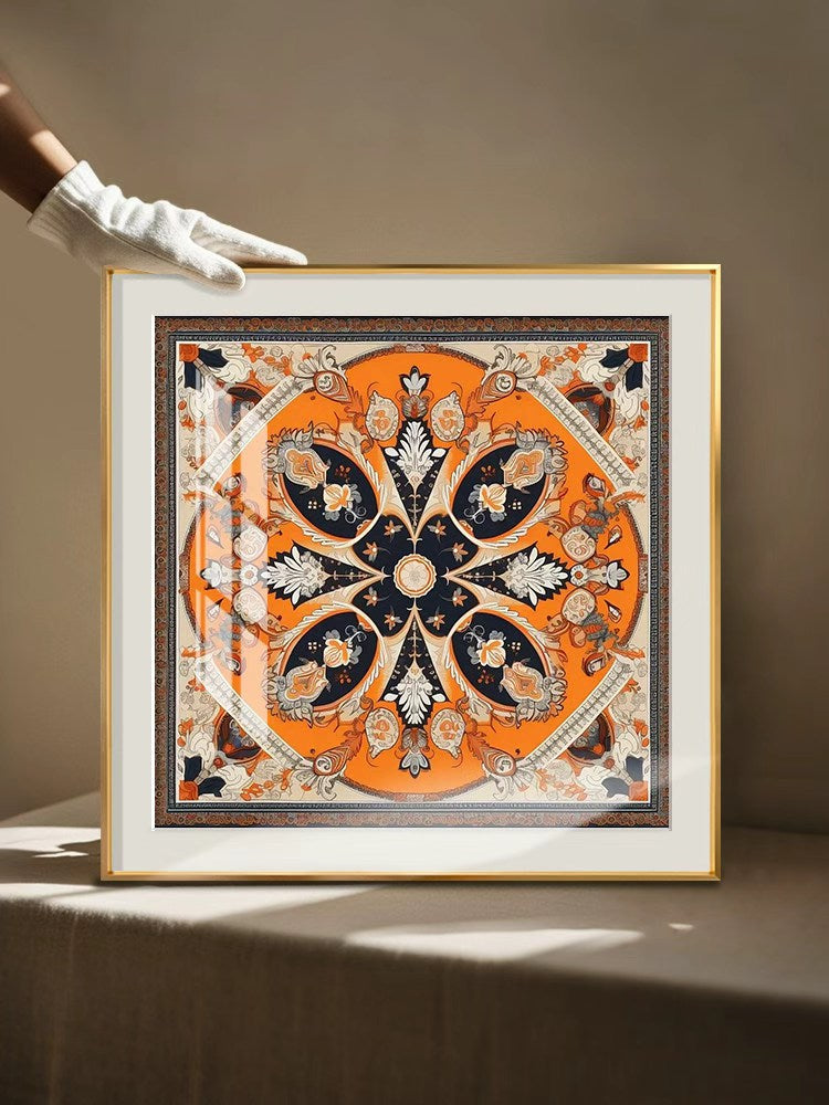 Scarf 90 frame | Scarf Frame in Black | Scarf Frame | Frame for Scarf | Vintage Scarf | Silk Scarf Frame | Framed Wall Art, scarf gold frame