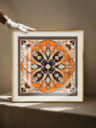 Scarf 90 frame | Scarf Frame in Black | Scarf Frame | Frame for Scarf | Vintage Scarf | Silk Scarf Frame | Framed Wall Art, scarf gold frame