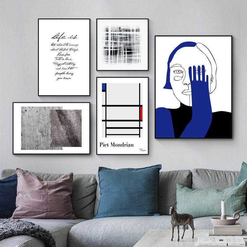 Wall Art - Figure Portrait Geometric - Poster Prints -Canvas Prints