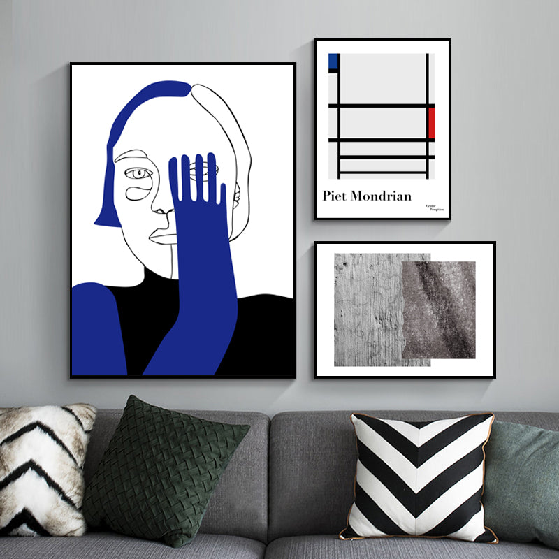 Wall Art - Figure Portrait Geometric - Poster Prints -Canvas Prints