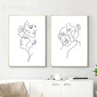Wall Art prints - Line art - Happy choose ( 3 sets )- Poster Prints -Canvas Prints
