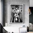 Wall Art - Woman Drinking On The Toilet - Canvas Prints-Poster Prints