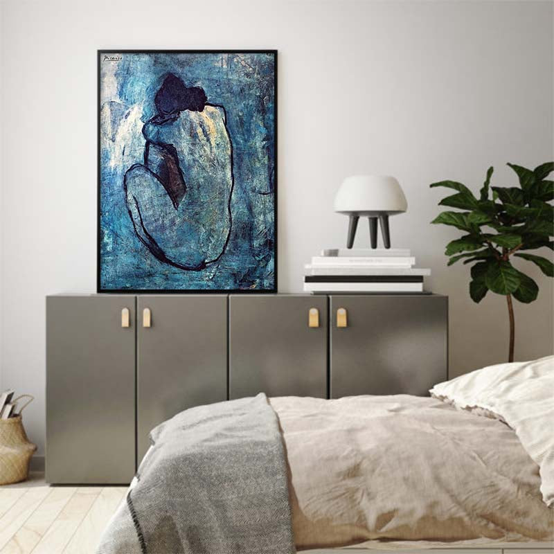 Wall Art – Blue Nude by Pablo Picasso – Canvas Prints-Poster Prints