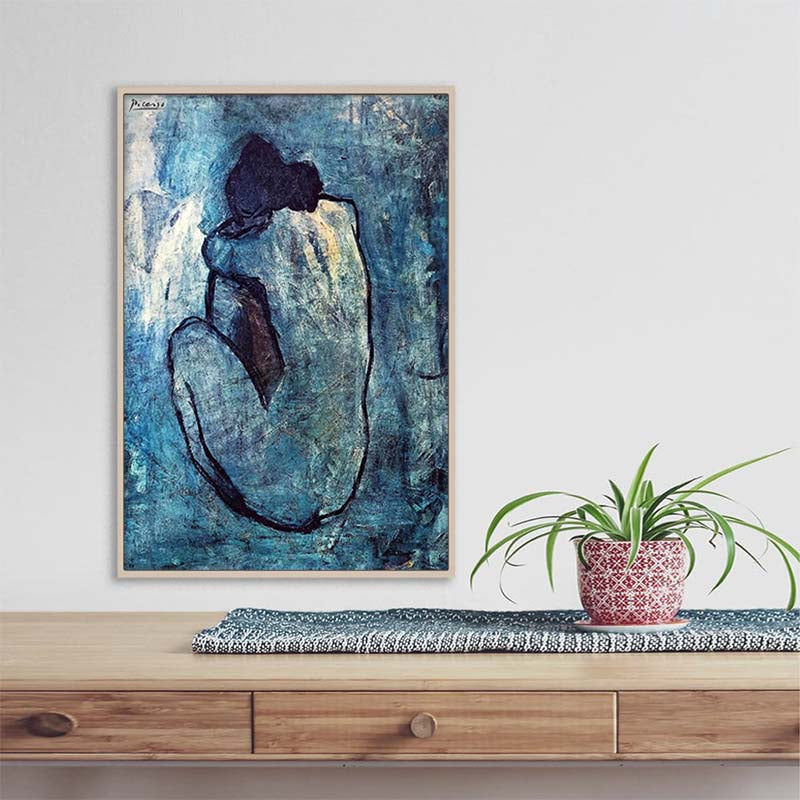 Wall Art – Blue Nude by Pablo Picasso – Canvas Prints-Poster Prints