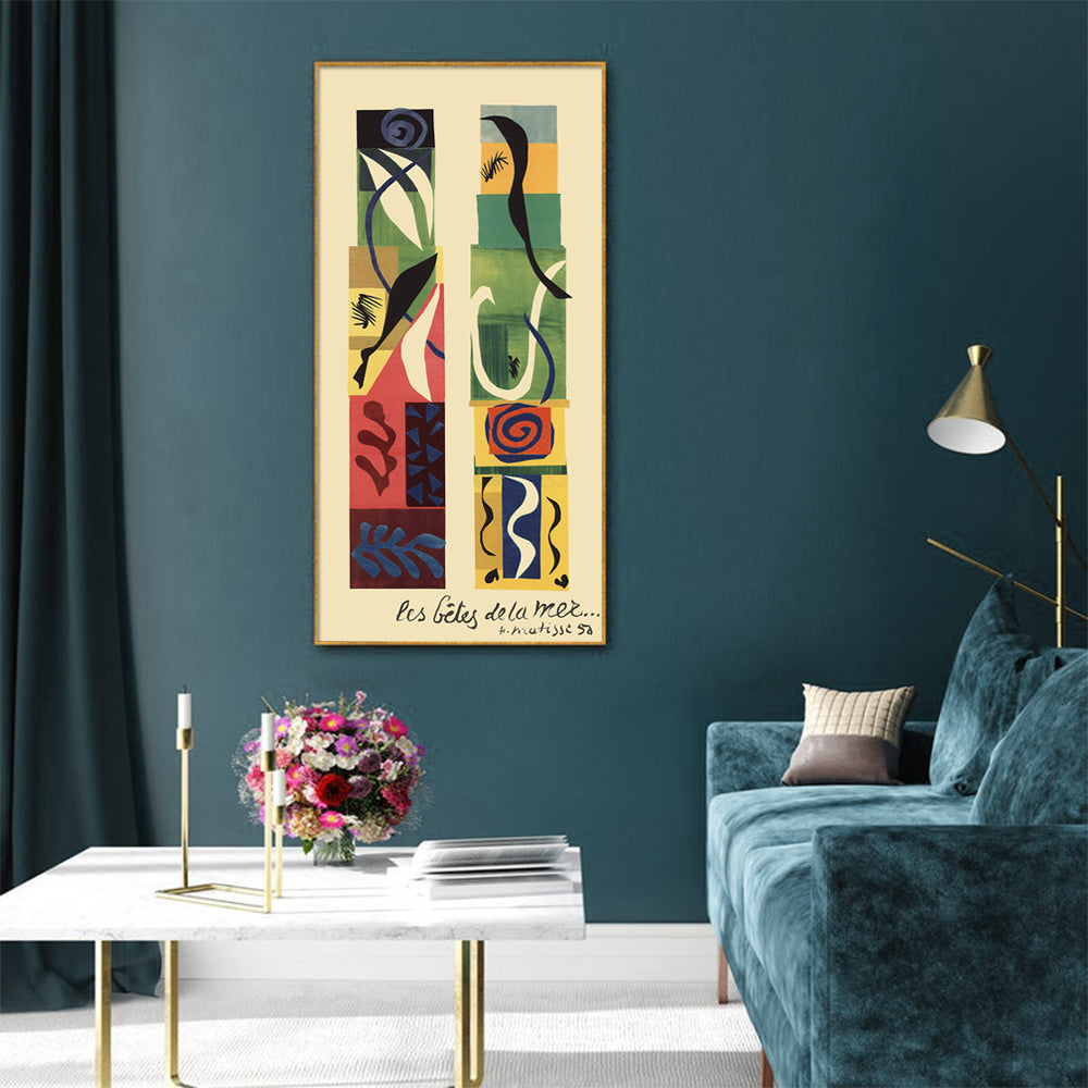 Abstract Art - Beasts of the sea by Matisse- Canvas Prints-Poster Prints