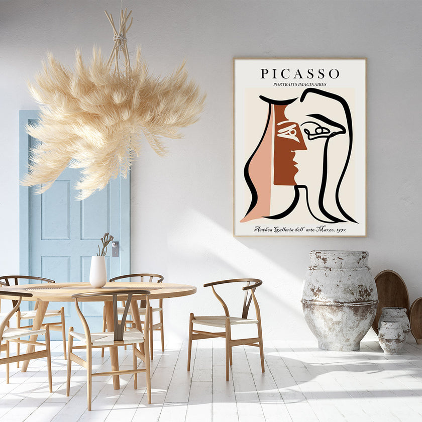 Wall Art - Faces By Picasso - Canvas Prints-Poster Prints