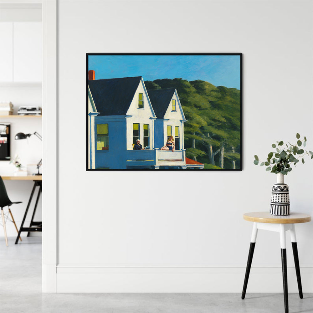 Wall Art - Second Story Sunlight By Edward Hopper - Canvas Prints-Poster Prints