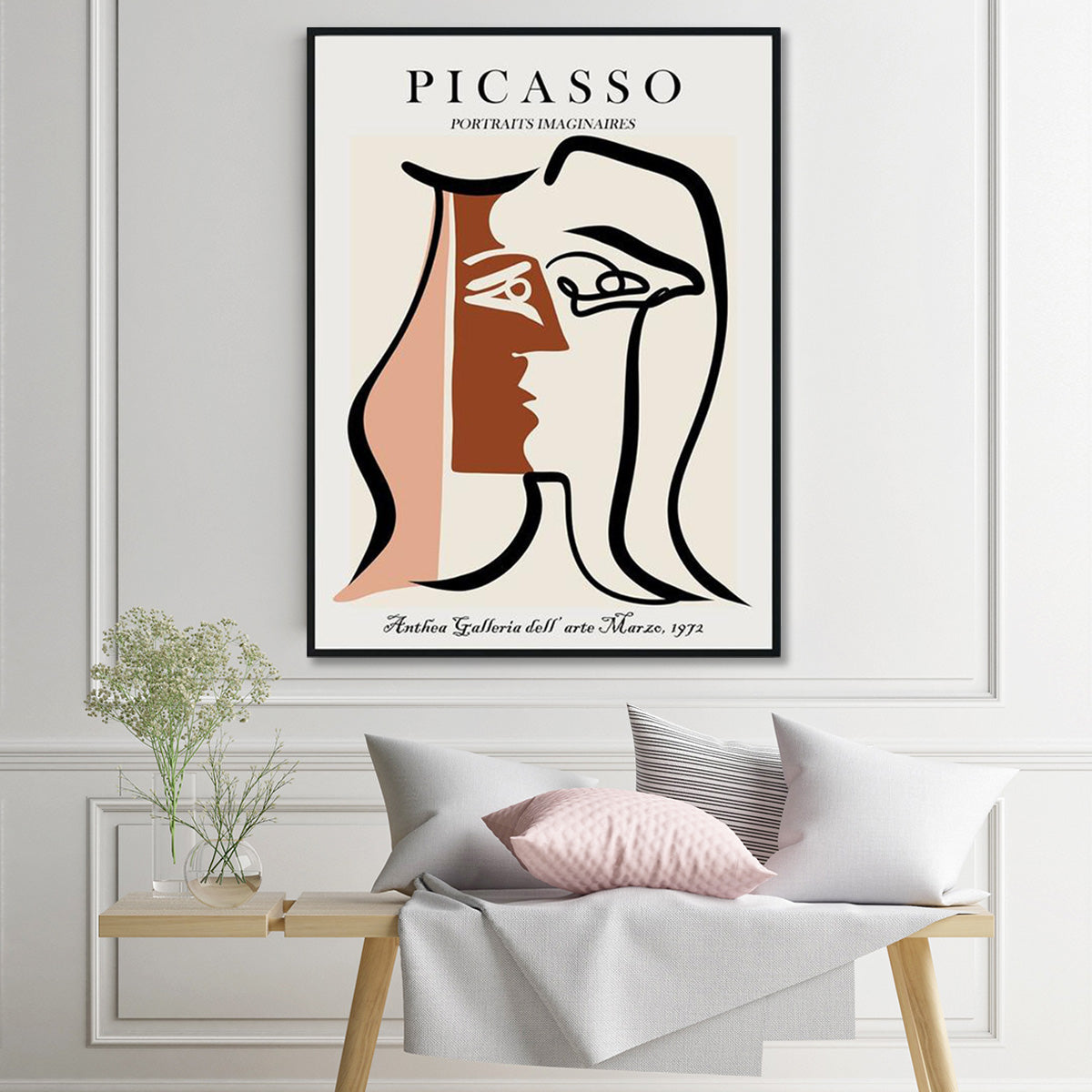 Wall Art - Faces By Picasso - Canvas Prints-Poster Prints