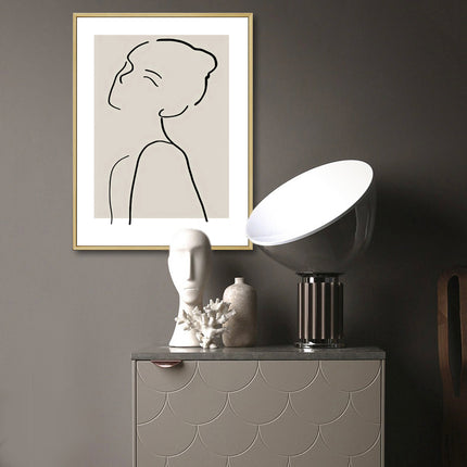 Wall Art - Line art girl - Poster Prints -Canvas Prints