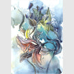 Wall Art -Watercolor Style Abstract Flower 3 sets - Poster Prints -Canvas Prints