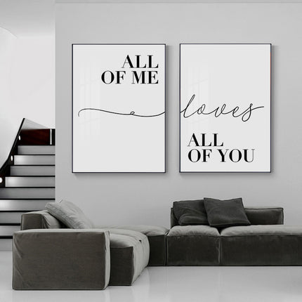 Wall Art - All of you All of me (2 sets)- Canvas Prints-Poster Prints