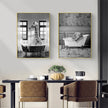 Wall art - Giraffe And Elephant In Bathroom (2 sets)- Canvas Prints- Poster Prints