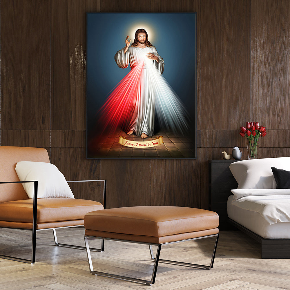 Wall Art - Jesus Divine Mercy I Trust In You- Canvas Prints-Poster Prints