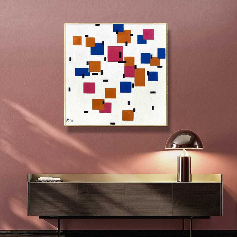 Wall Art - Composition In Colour By Piet Mondrian  - Canvas Prints-Poster Prints
