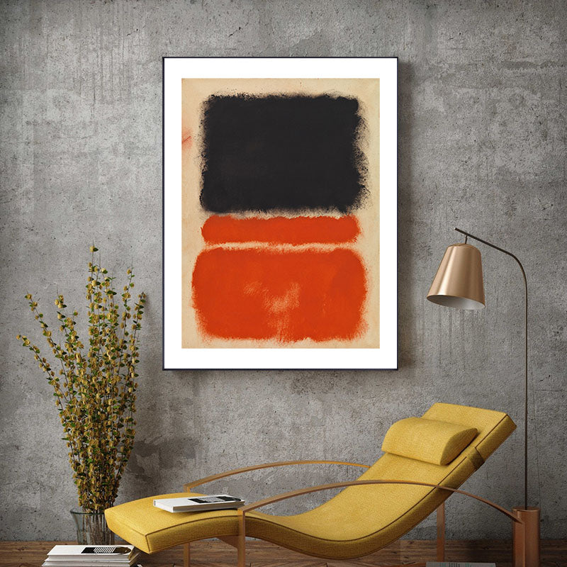 Wall Art - Black Orange By Mark Rothko - Canvas Prints-Poster Prints