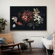 Botanical art prints - Floral with black background - Canvas Prints - Poster Prints