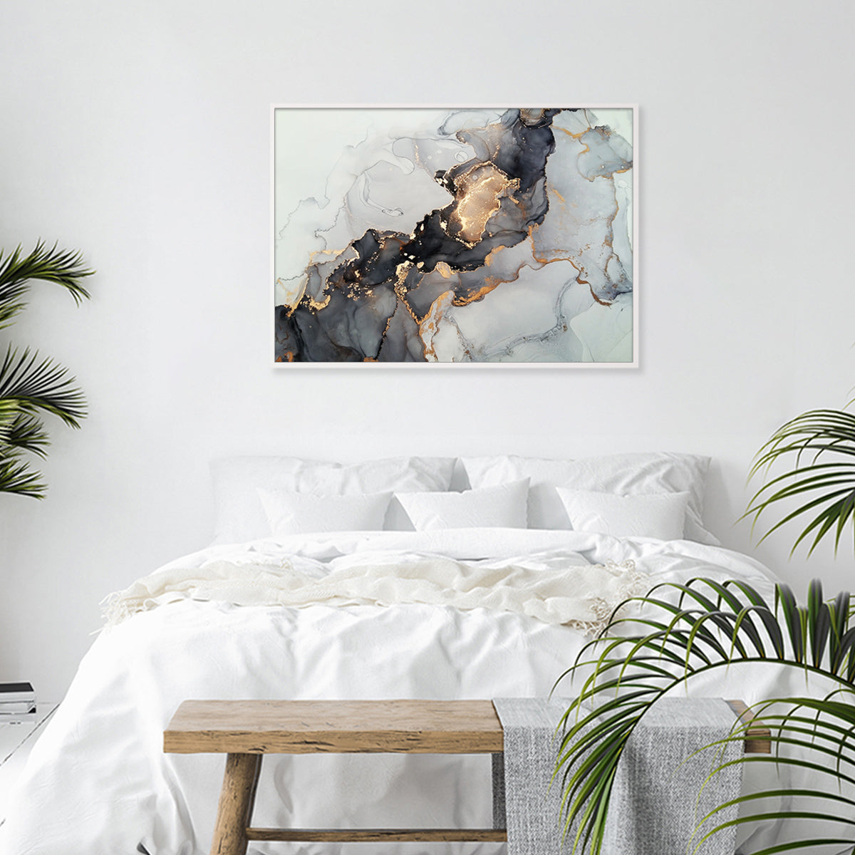 Wall art - Abstract Black And Gold - Canvas Prints - Poster Prints