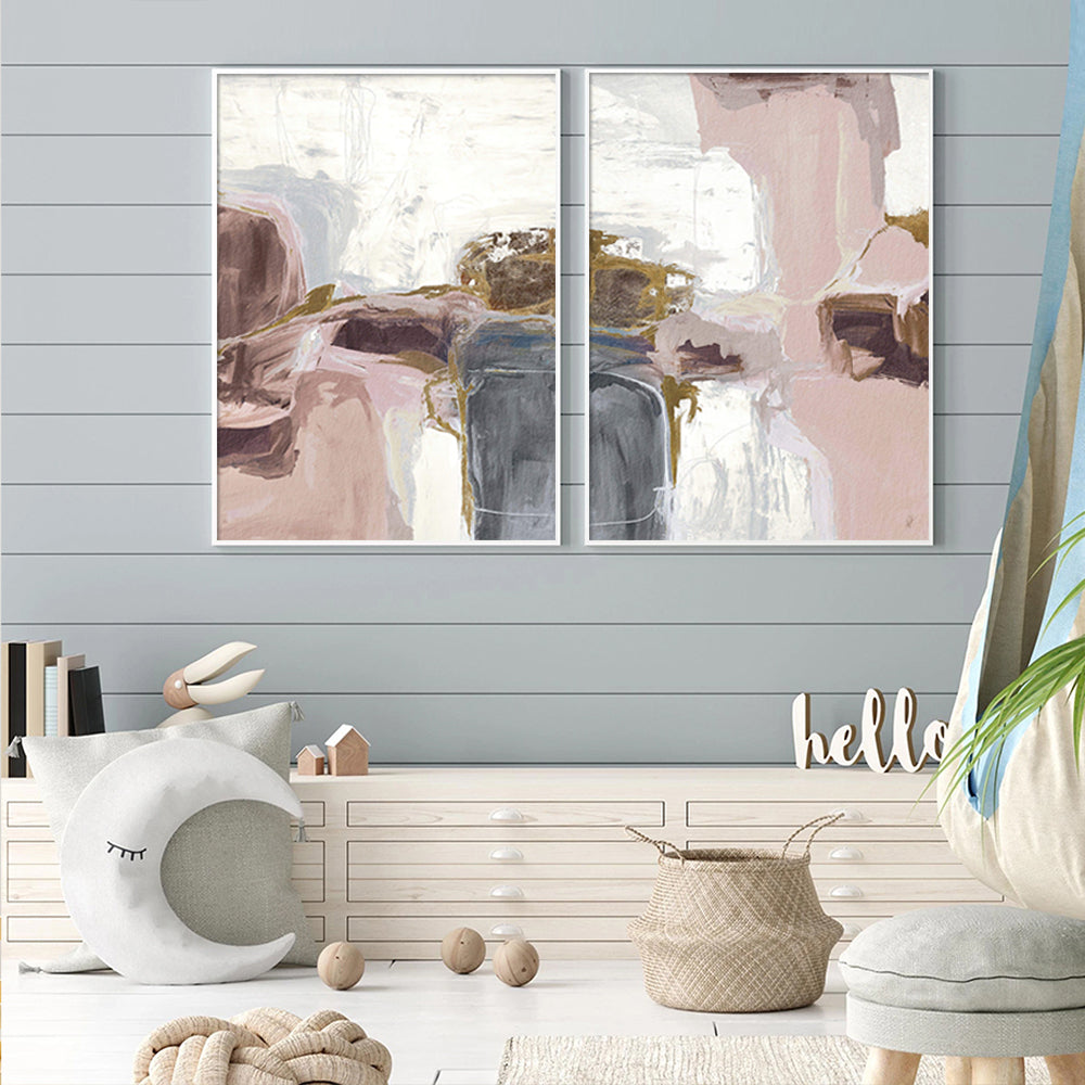 Wall art - Pink Blush 2 sets I- Canvas Prints- Poster Prints