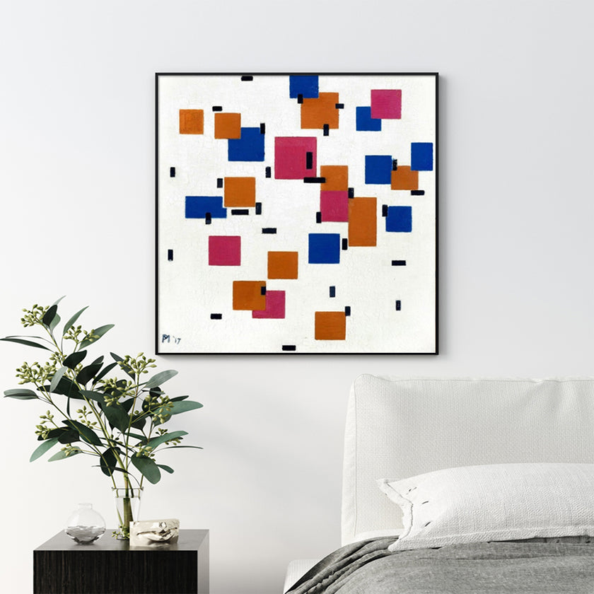 Wall Art - Composition In Colour By Piet Mondrian  - Canvas Prints-Poster Prints