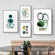 Wall Art -Abstract green dancing (B) 2 sets - Canvas Prints-Poster Prints