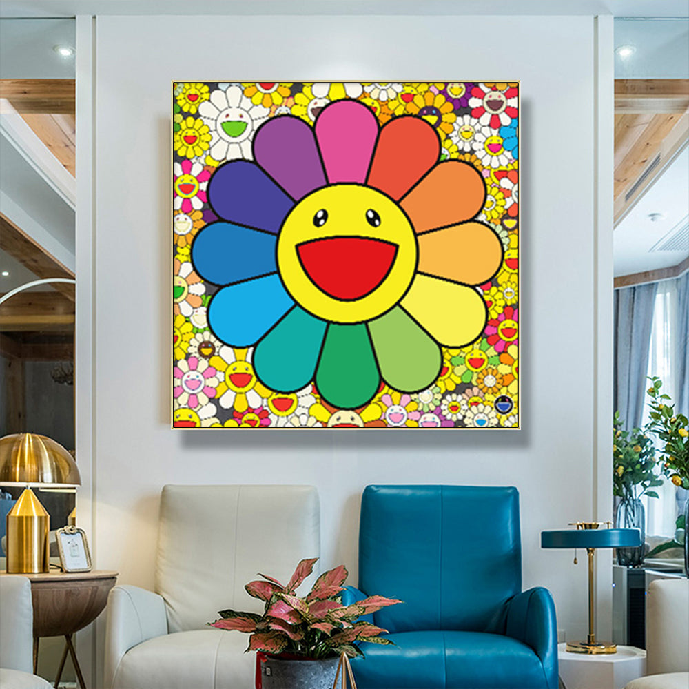 Wall Art - Takashi Murakami Happy Flowers II - Canvas Prints-Poster Prints