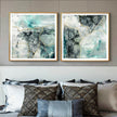 Wall Art - Marbled Green (2 sets)- Canvas Prints-Poster Prints