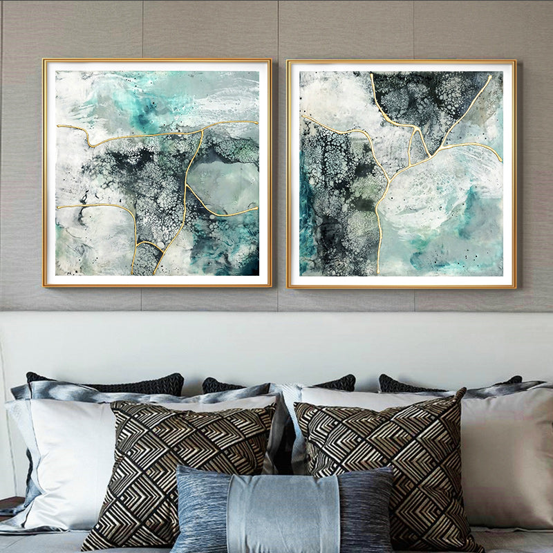 Wall Art - Marbled Green (2 sets)- Canvas Prints-Poster Prints