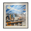 Scarf 90 frame | Scarf Frame in Black | Scarf Frame | Frame for Scarf | Vintage Scarf | Silk Scarf Frame | Framed Wall Art, scarf gold frame