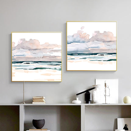 Wall Art Prints - Abstract Pink Sky 2 sets - Canvas Prints-Poster Prints