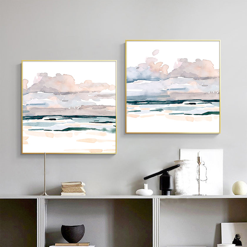 Wall Art Prints - Abstract Pink Sky 2 sets - Canvas Prints-Poster Prints