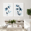 Wall art - Indigo Flowers (2 sets)- Canvas Prints- Poster Prints