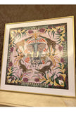 Scarf 90 frame | Scarf Frame in Black | Scarf Frame | Frame for Scarf | Vintage Scarf | Silk Scarf Frame | Framed Wall Art, scarf gold frame