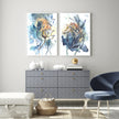 Wall art - Watercolor Style Abstract Flower 2 sets- Canvas Prints- Poster Prints