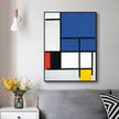 Wall Art - Blue Plane By Piet Mondrian - Canvas Prints-Poster Prints
