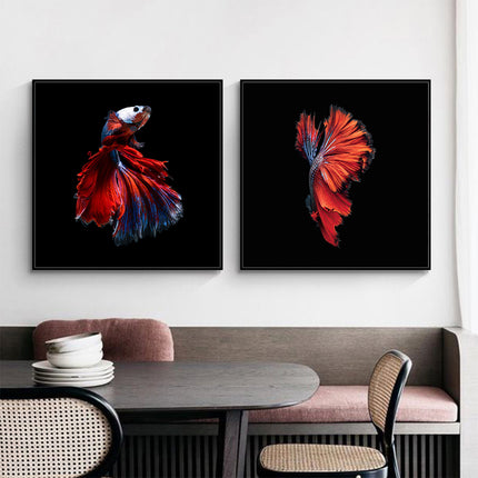 Wall Art - Siamese Fighting Fish (2 sets)- Canvas Prints-Poster Prints