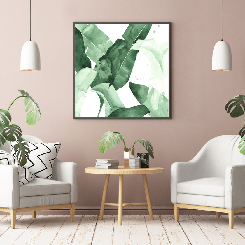 Wall Art - Tropical Leaves Square Size - Canvas Prints-Poster Prints