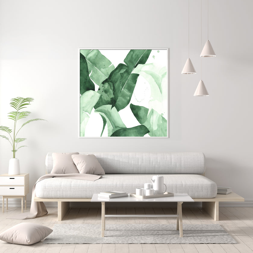 Wall Art - Tropical Leaves Square Size - Canvas Prints-Poster Prints