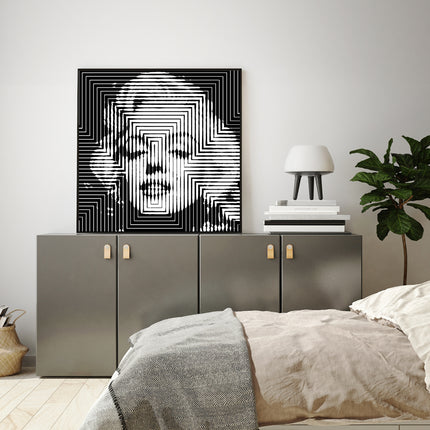 Wall Art - Monroe Black White- Canvas Prints-Poster Prints