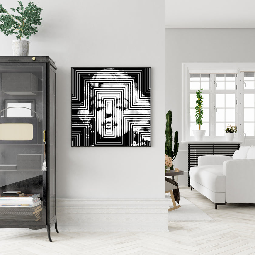 Wall Art - Monroe Black White- Canvas Prints-Poster Prints