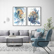 Wall art - Watercolor Style Abstract Flower 2 sets- Canvas Prints- Poster Prints