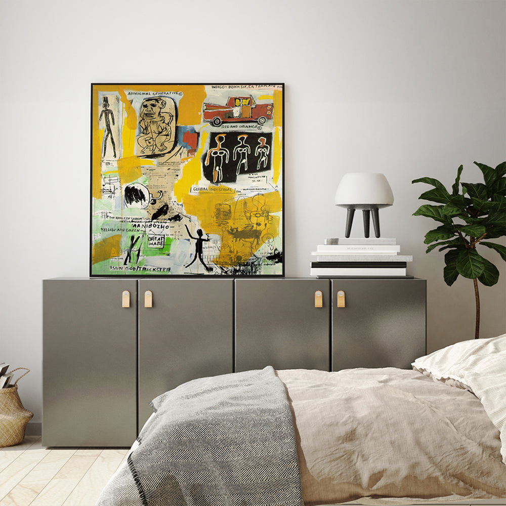 Wall Art - Aboriginal By Basquiat - Canvas Prints-Poster Prints