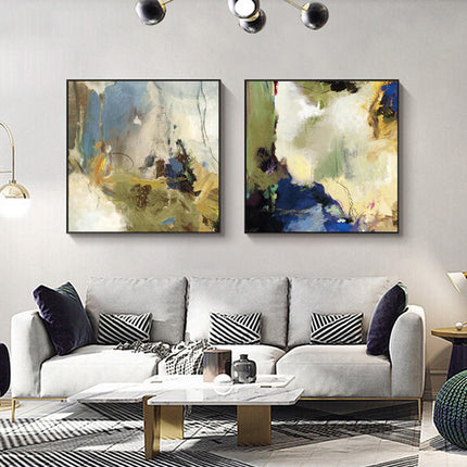 Wall Art - Abstract Blue (2 sets)- Canvas Prints-Poster Prints