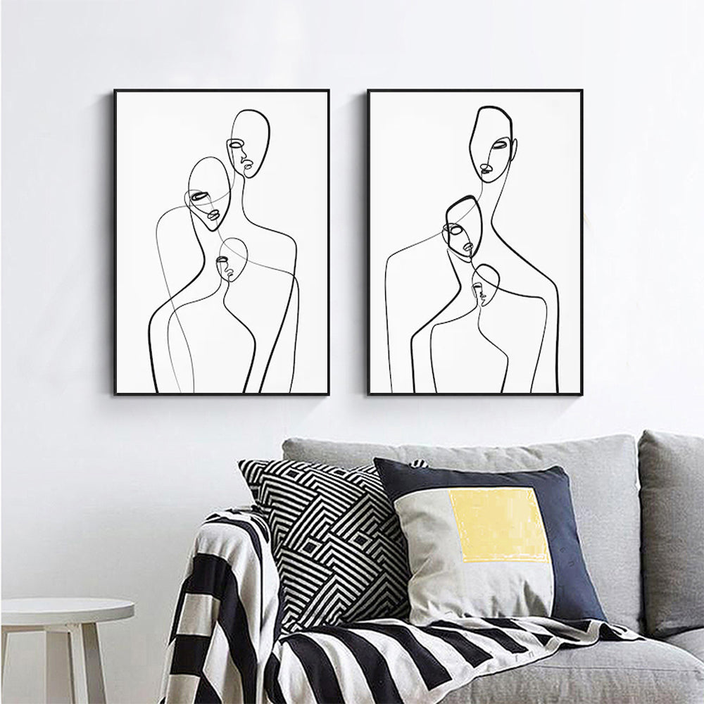 Wall art - Abstract Figures (2 sets)- Canvas Prints- Poster Prints